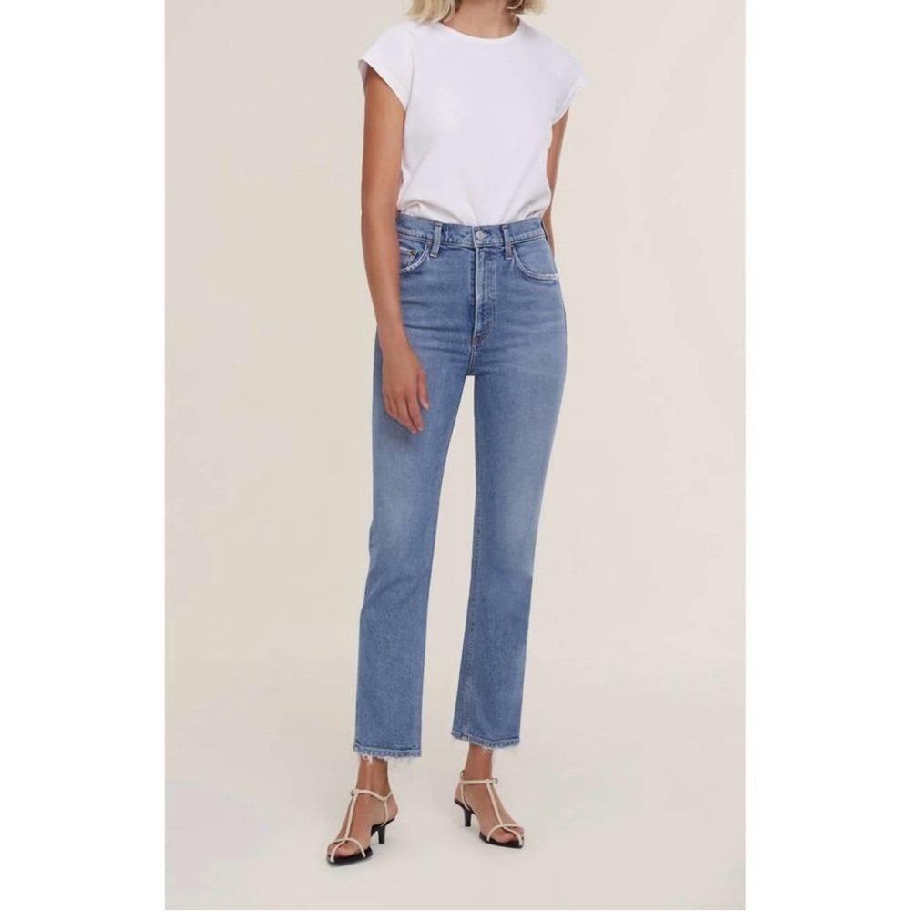 AGOLDE Wilder Mid Rise Comfort Straight Jeans Cascadia